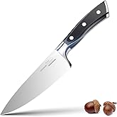 OAKSWARE Chef Knife, 6" Cutting & Cooking Kitchen Knife - High Carbon German Steel Razor Sharp Knives Professional Meat Knife with Ergonomic Handle