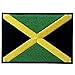 Jamaica Flag Embroidered Emblem Rasta Jamaican Rastafarian National Iron On Sew On Patch