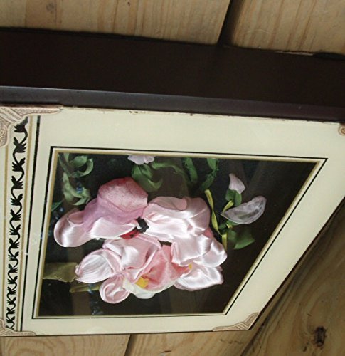 image for EMENOW Art Nouveau Hybiscus with Ladybug done in Ribbon and Stump Embr