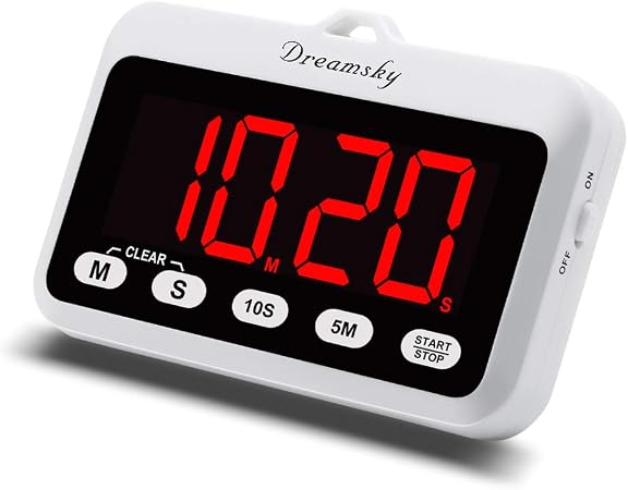 Minuteur Numérique Portable - Grand écran, Alarme Sonore, Support Magnétique | Parfait Pour Cuisine, Sport, Bureau Et Maison