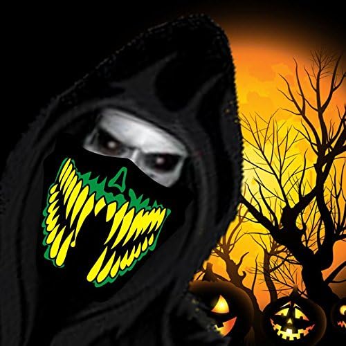 DNA Music Led party Masquerade Mask with sound active for dancing,riding,skating,party, Halloween, and any festival US Seller !! (Teeth)