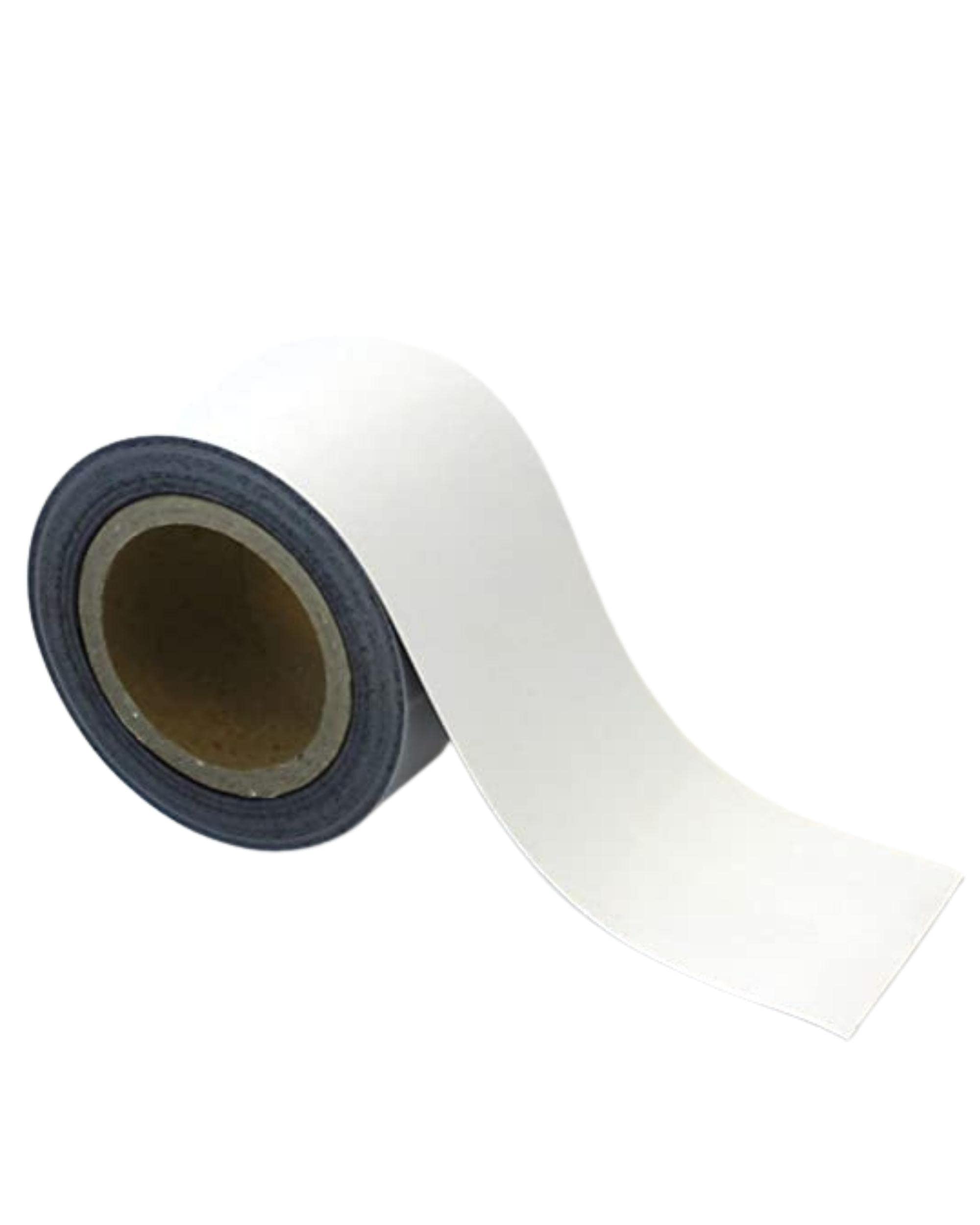 Magnetic Easy Wipe Racking Strip 90mm Wide x 10m Long - Magnetic Tape - White