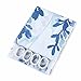 MangGou Fabric Shower Curtain,Japanese Style Flowers Shower Curtain Liner, Polyester Bathroom Curtain with 12 Hooks,Machine Washable,Teal & Blue,72 x 72 inch