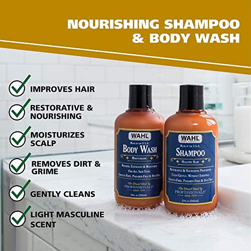 WAHL Wahl Body Wash & Shampoo Shower Combo Kit with Essential Oils for