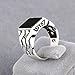 chimoda Sterling Silver Rings for Men - Cuban Link Mens Sterling Silver Ring with Black Onyx Stone, Anillos Para Hombre (9)