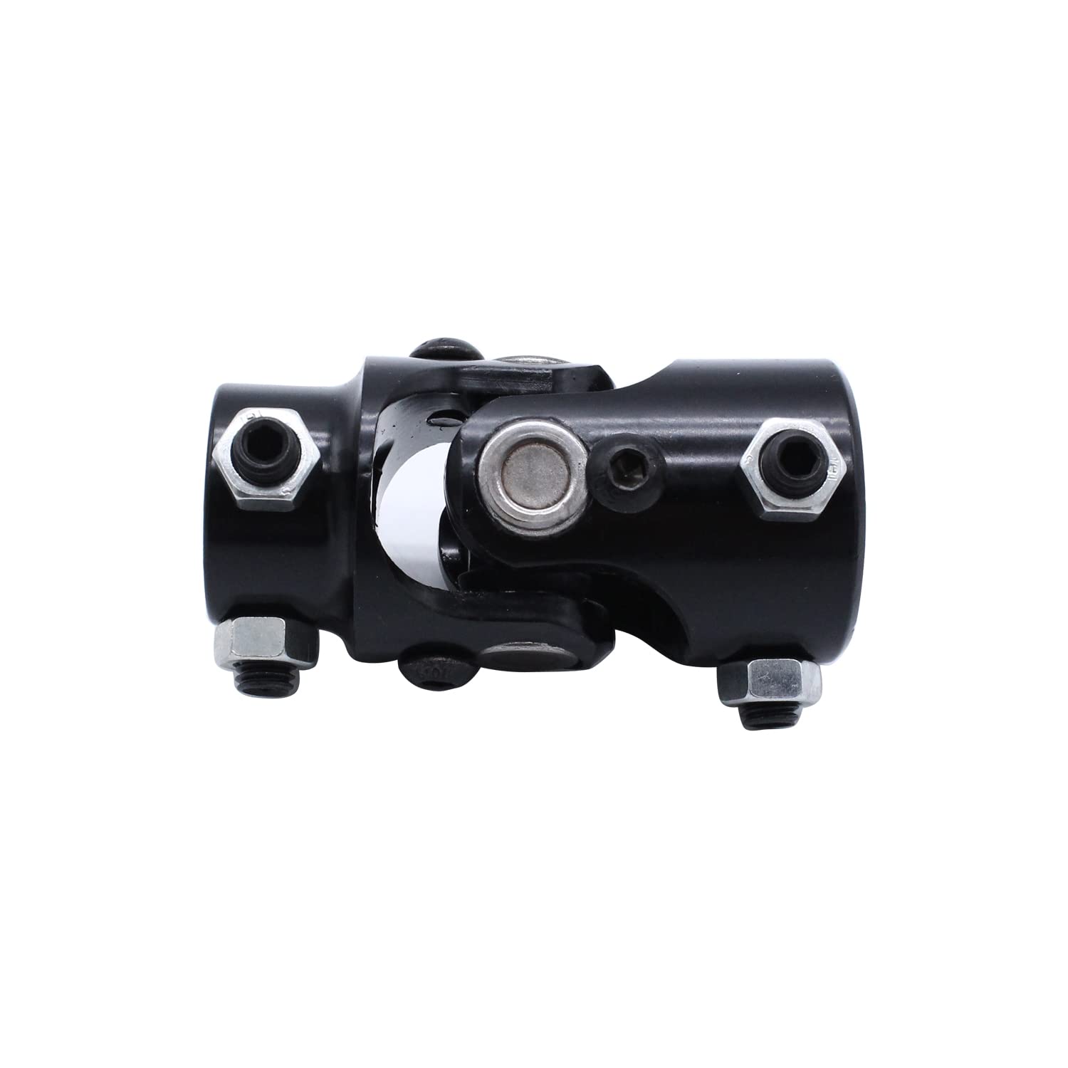 Photo 1 of 1 PC SHLPDFM Single Universal Joint Black Powder Coated 1" DD X 3/4" DD Universal Steering Shaft U Joint Coupler
