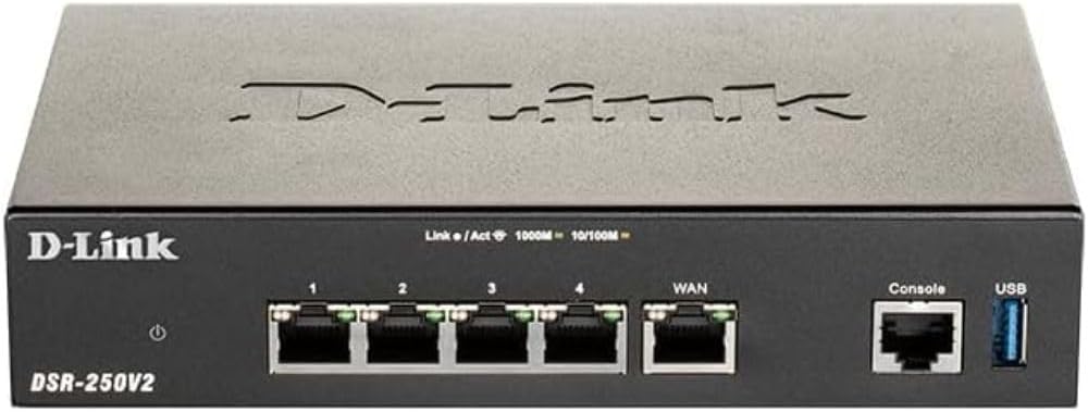 D-Link DSR-250V2 VPN Router Gigabit Multi-WAN Load Balancing Failover OpenVPN
