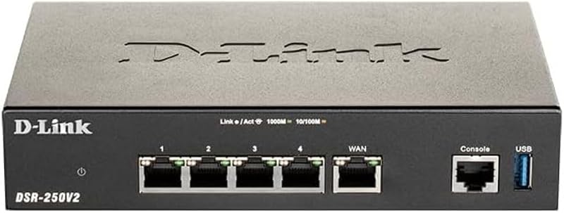 D-Link DSR-250V2 VPN Router Gigabit Multi-WAN Load Balancing Failover OpenVPN