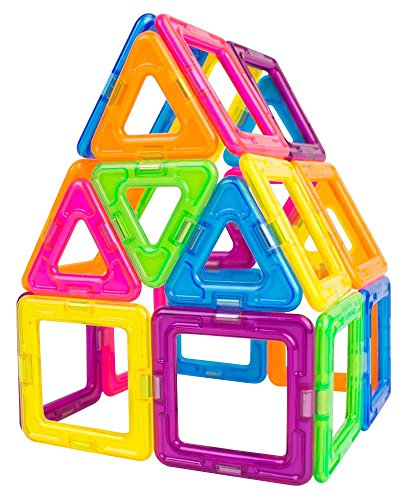 Magformers Neon (30 Piece) Magnetic    Building      Blocks, Educational  Magnetic    Tiles Kit , Magnetic    Construction  STEM Toy Set - Thumbnail 2