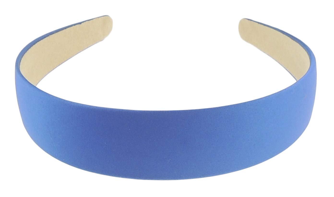 SMALL HEAD Ladies Girls 3cm Satin Wide Headband Alice Band (Royal Blue)