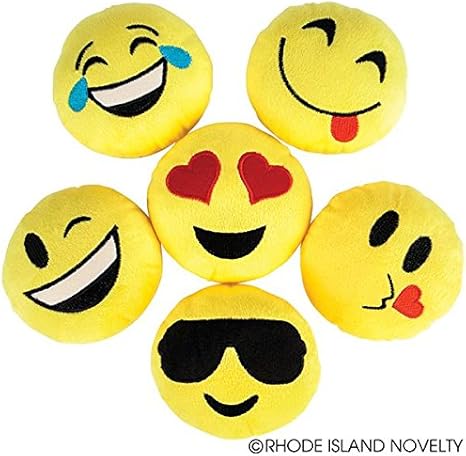 Amazon 6つのセット 6 絵文字顔文字5 Plush枕 パーティーfavors Gifts 賞品heart Eyes Wink Kissサングラス Smiley Face Smile Happy ネックピロー オンライン通販