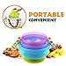 Zooawa Baby Suction Bowl and Spoon Set, 3 Pack Baby Weaning Set Nonslip BPA-Free Feeding Bowls with Lids Self Feeding Training Storage Bowl Cutlery Travel Set, Great Shower Gift for Infant Toddler