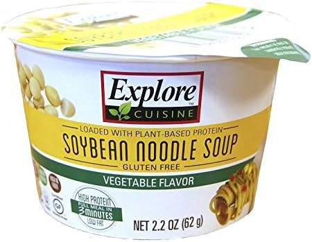 Explore Asia Gluten Free Noodle Cup Soup, Vegetable, 2.2 Ounce (Pack of 6)