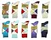 Fine Fit Mens Designer Dress Socks Argyle & Striped Size 10-13 (12 Pairs)