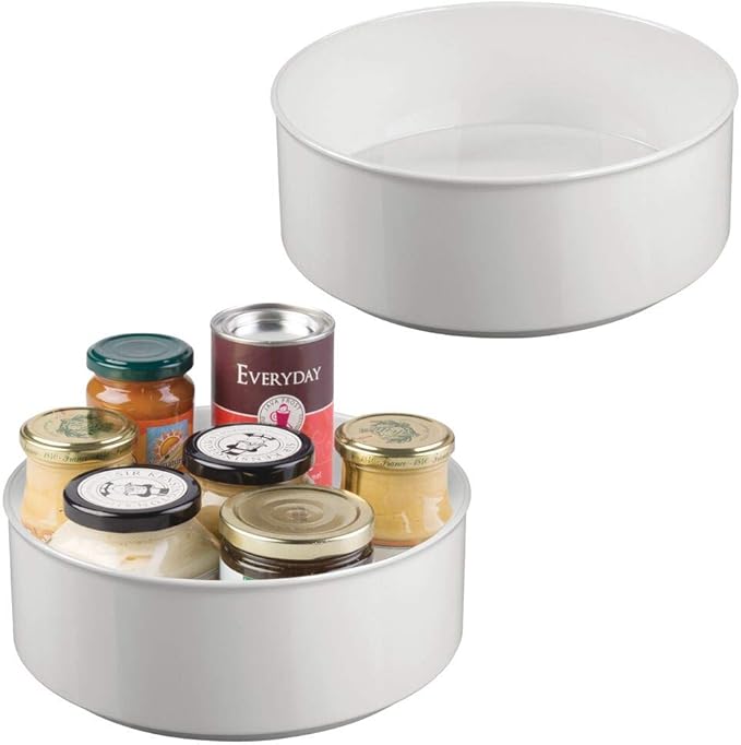 Amazon.com: mDesign - Tocadiscos de plástico para almacenamiento de