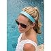 Sweaty Bands Womens Girls Headband - Non-Slip Velvet-Lined Sport Hairband - Wicked Exclusive Turquoise 1-inch