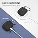 Protective Cover for AirPods Pro Case, Bounce Carrying Case with Keychain for AirPods Pro Charging Case [2019 Release] [Visible Front LED] Shock-Absorbing Soft Slim Silicone Case Skin (Black)