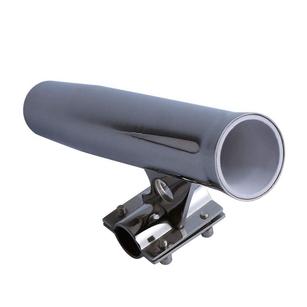 NUZAMAS Stainless Steel Fishing Rod Holders Rail Mount Clamp On Mounted, Fits 25mm Rails Mounting, Marine Grade for Charter Fishing Boat
