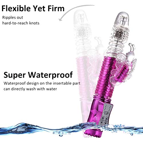 UNlina High Fre-quency Ra-bbit Shape Vibr-ating Ma-ssager Wate-rproof Personal Body Care Dill-Dó Comfort Feeling for Women Relieves Stress - Thumbnail 3
