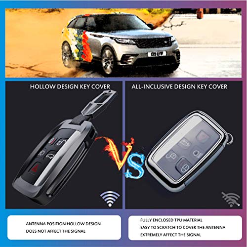 Cover Key Shell voor Range Rover, 5 Knoppen Afstandsbediening Zinklegering Autosleutel Cover met Sleutelhanger voor Land… - Afbeelding 5