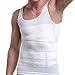 Mens Compression Shirt, Body Shaper Workout Tank Tops Training Shirt Undershirts … (XL, White)