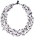 HinsonGayle 'Zoe' 4-Strand Handwoven Howlite & Black Freshwater Cultured Pearl Necklace-20 in length