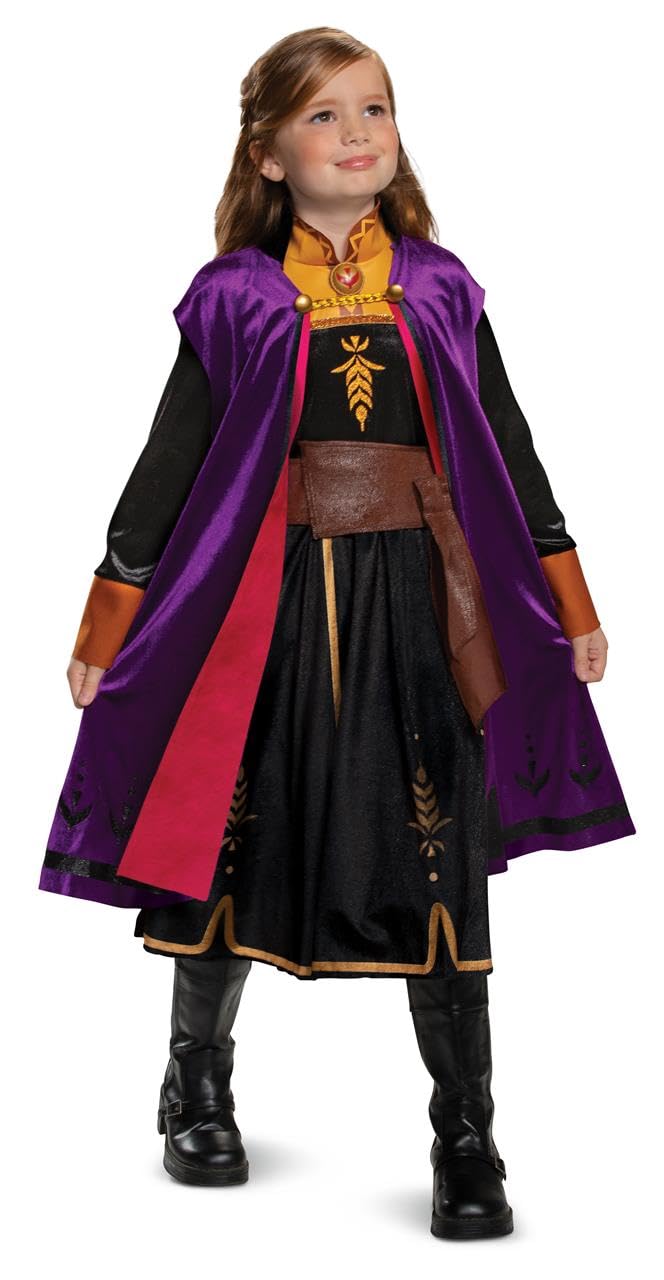 Disney Official Deluxe Anna Dress Frozen Anna Costume Kids Frozen Dress Up for Girls Fancy Dress World Book Day Costumes for Girls XS