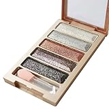 Start 5 Color Glitter Waterproof Eyeshadow Makeup Face Highlight Palette (1#)