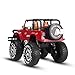 SZJJX 1:10 Remote Control Car 4WD Shaft Drive Truck Large Four-wheel Drive Remote Super Off-road racing Toy Radio Controlled rc Chargeable Off-road Rock Crawler(JJX 601 Vehicle Red)