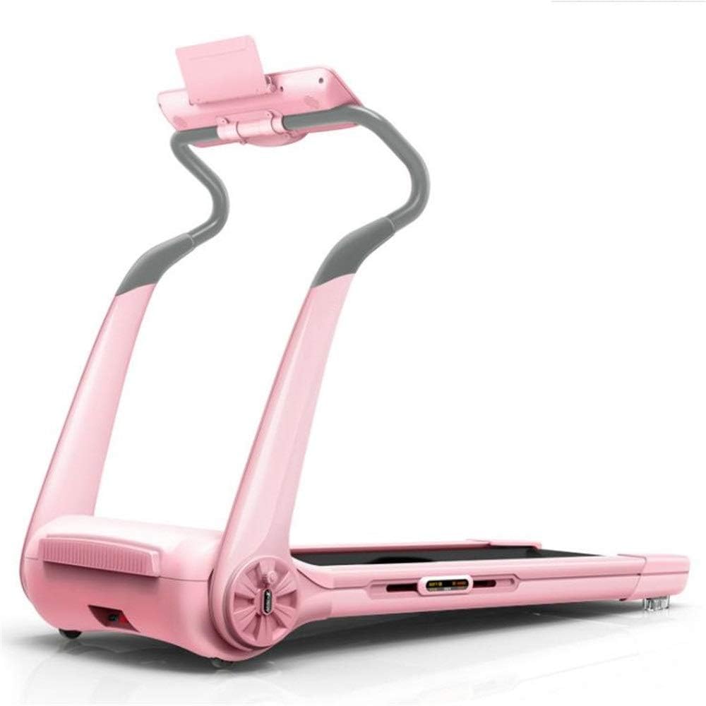 YBWEN Treadmills Mini Pink Electric Treadmill Running Exercise Machine Fitness Folding Treadmill Home Fitness Treadmill Digital Folding Treadmill (Color : Photo Color, Size : 127.8x150cm)