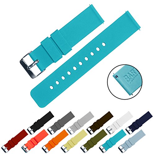 BARTON Quick Release - Choose Color & Width (16mm, 18mm, 20mm, 22mm) - Aqua Blue 18mm Watch Band Strap