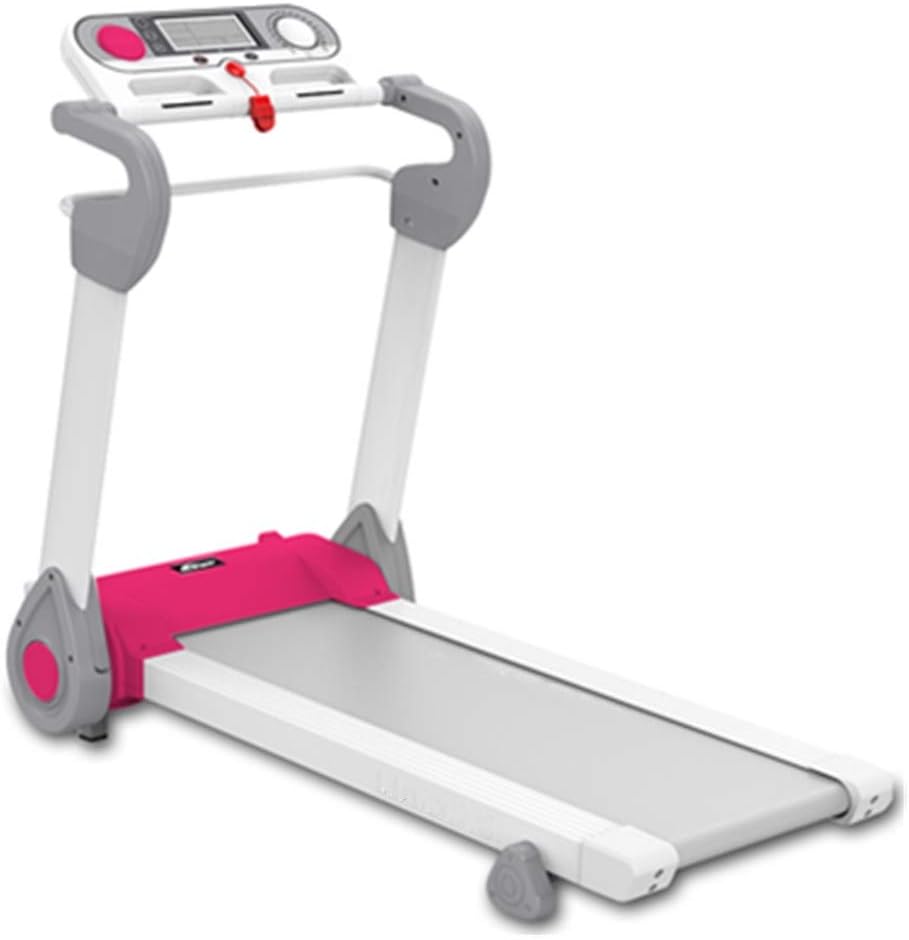 YAzNdom Walking Running Machine Treadmill Space Saver Fitness Running Machine Running Machine Jogging Exercise Fitness Equipment for Home Apartment Running (Color : Pink, Size : 130x65x112cm)