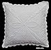 Creative Linens Cotton Crochet Lace Pillow Cushion Cover 16x16 White