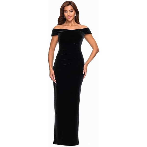 Amazon.com: Xscape Women's Velvet Asymmetrical Neck Short Sleeve Floor Length Dress, Burgundy, 4 : Clothing, Shoes & Jewelry Amazon.com: Xscape Women's Velvet Asymmetrical Neck Short Sleeve Floor Length Dress, Burgundy, 4 : Clothing, Shoes & Jewelry