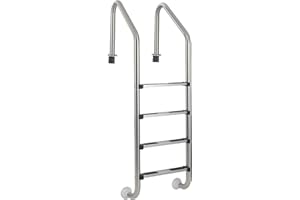 IRONMAX Swimming Pool Ladder, 4-Step Stainless Steel Pool Stairs for Inground Pools, Non-Slip Pedals, 440 LBS Weight Capacity