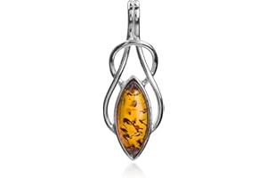Ian and Valeri Co. Amber Sterling Silver Celtic Pendant