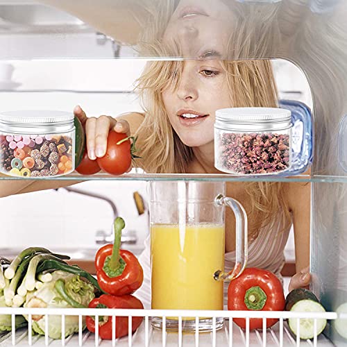 8 Ounce Plastic Jars Clear Plastic Mason Jars Storage Containers Wide