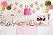 Paxcoo Pink and Gold Party Supplies for Birthday Decorations (Pink and Gold Party Supplies with Birthday Banner)