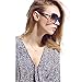 Fuzhao Classic Square Sunglasses For Women UV Protection Eyewear Glasses Shades For Women, Navy Blue, 60