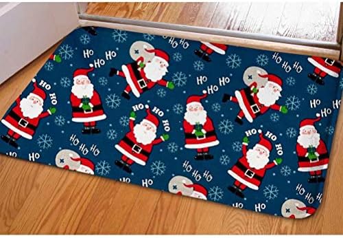 Dellukee Christmas Doormats Cute Santa Claus Pattern Indoor Outdoor Funny Non Slip Durable Washable Home Decorative Door Mats Bath Rugs for Entrance Bedroom Bathroom Kitchen, 23 x 16 Inches