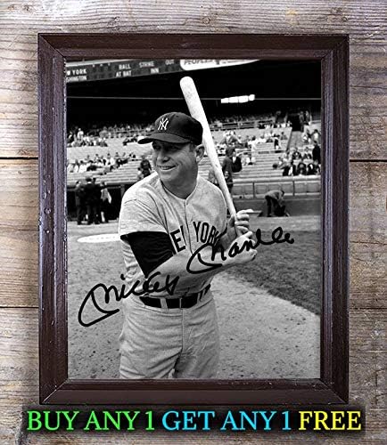 Amazon ミッキーマントル 野球選手 サイン入り 8x10 写真 レプリント 05 スペシャルユニークギフト 彼 彼女 親友 誕生日 クリスマス バレンタイン記念日 父の日 Unframed アートフレーム ポスター オンライン通販