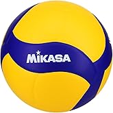 Mikasa V330W, Competition Club Indoor Game Volleyball, Blue/Yellow