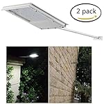 FAMI Waterproof Solar Powered LED Light / Wall Light / Security Night Light / Signage Lighting for Outdoor, Perimeter, Fence, Garden, Deck Posts, Garage, Backyard, Trees, Steps, Barn (2 Pack)