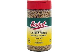 Sadaf Coriander Seeds Whole - Coriander Seeds Whole for Cooking and Food Flavoring - Mediterranean Cuisine - Semilla de Cilantro - Kosher - 3 oz Pet Bottle with Shaker Top