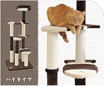 Amazon アドメイト Add Mate猫のおあそびポールお魚ファミリー ハイタイプ 猫 キャットタワー アドメイト Add Mate キャットタワー 通販