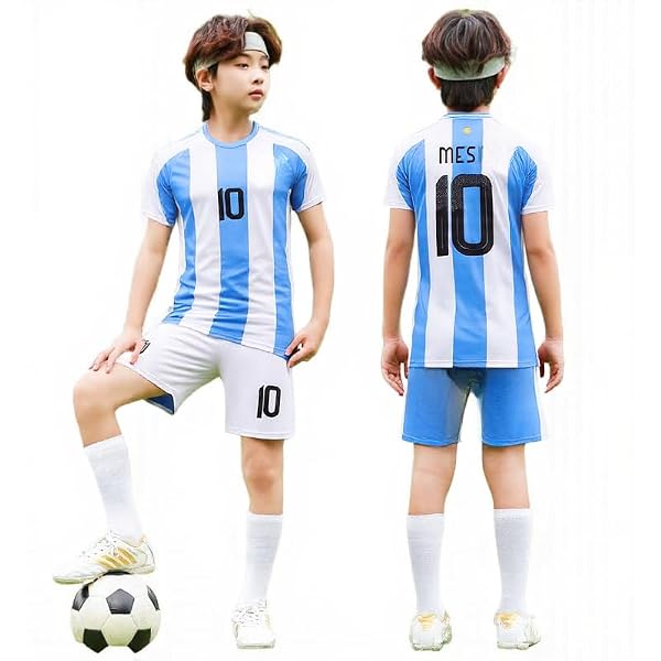 Maglia Da Calcio YEESON Ragazzo 2024/2025 Barca Home Lamine Yamal #19, Set Con Pantaloncini, Verde, Taglia 11-13 Anni, 100% Poliestere
