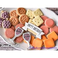 3 Piece Wine Bottle Glass Grapes Cookie Cutter