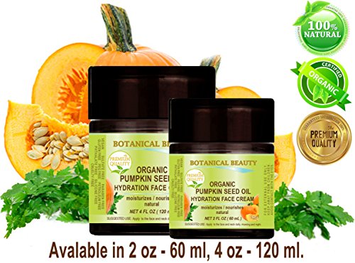 ORGANIC PUMPKIN SEED OIL HYDRATION FACE CREAM. For NORMAL - DRY - SENSITIVE SKIN. 2 Fl. oz - 60 ml.