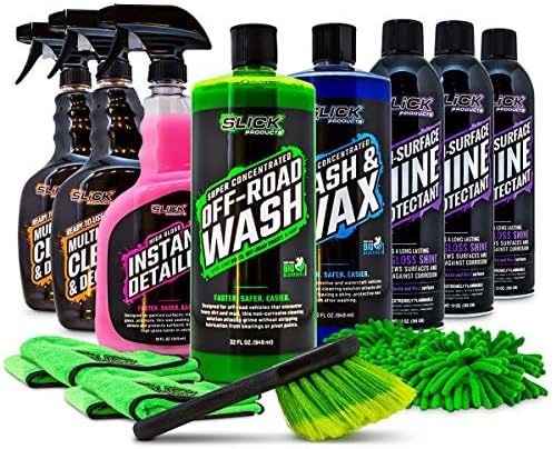 Slick Products Ultimate Wash Kit - for Dirt Bike, ATV, UTV, Car, Truck, RV, Motorhome, Toy Hauler, and Boat.