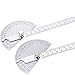 HanYan Angle Finder Swing Arm Protractor 0-180 Degrees Stainless Steel Goniometer Ruler - 150 mm Angle Tool